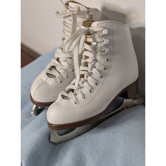 Jackson Glacier 120 White Figure Ice Skates Youth Size 12 Beginner Recreational - Picture 1 of 10